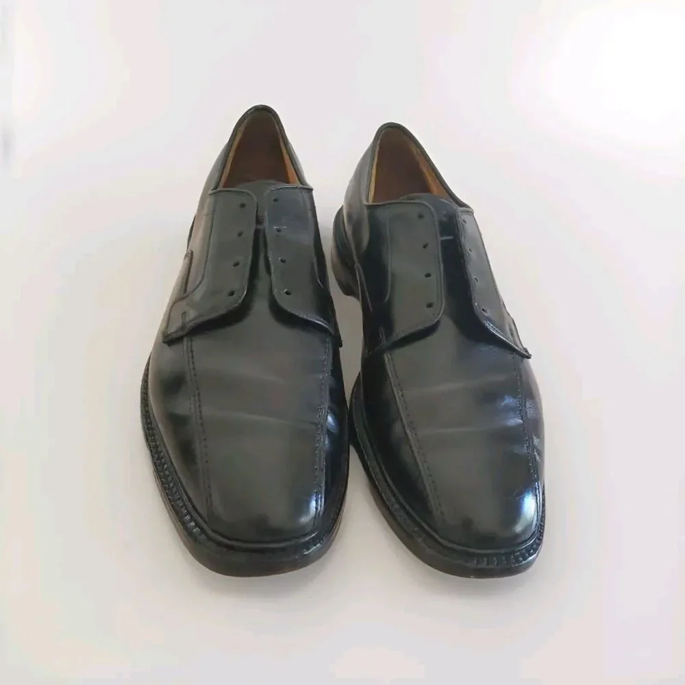 Allen Edmonds Hillcrest Derby Black Dress Shoe Mens 13D  Bicycle NO LACES